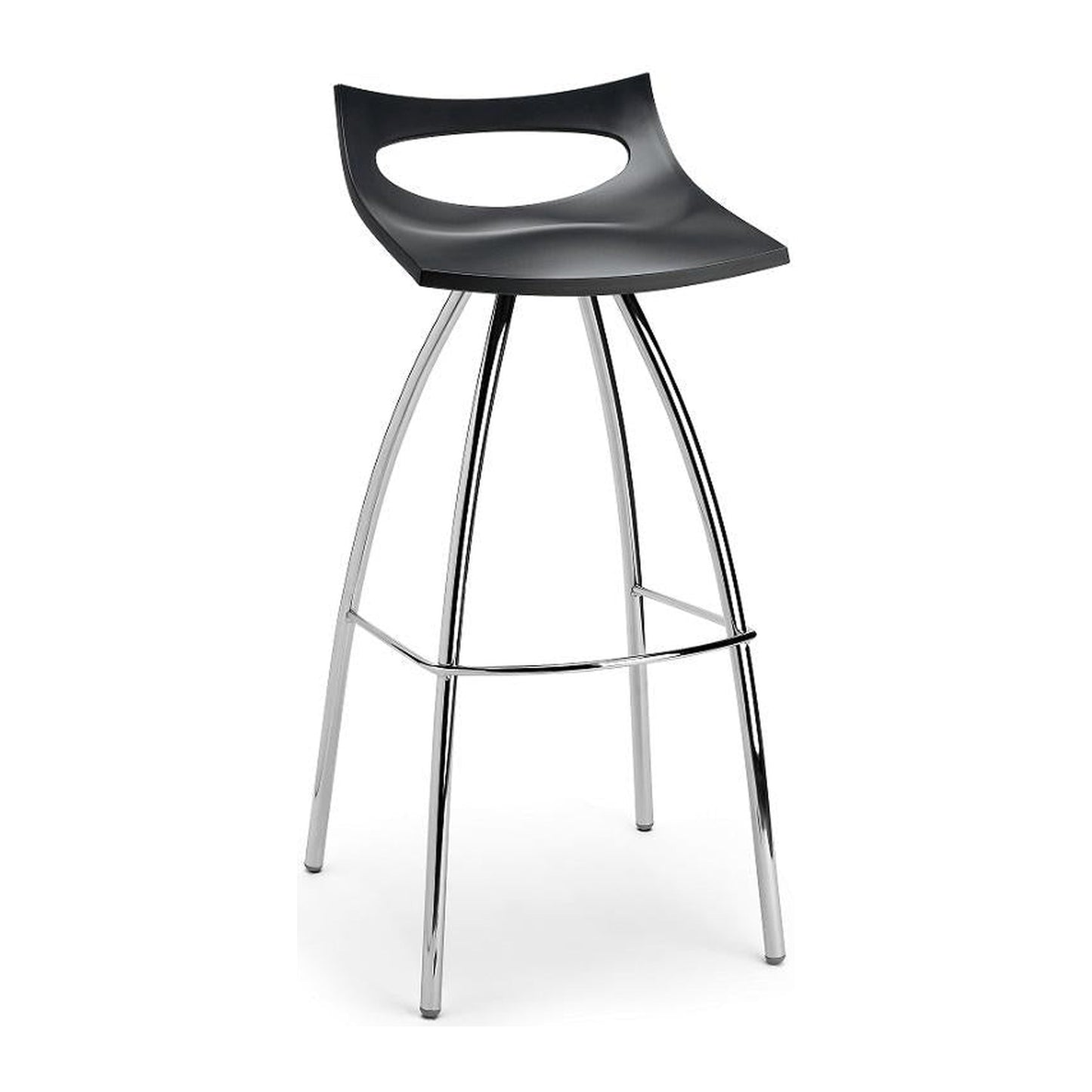 Sgabello DIABLITO Scab in tecnopolimero a 4 gambe colore antracite