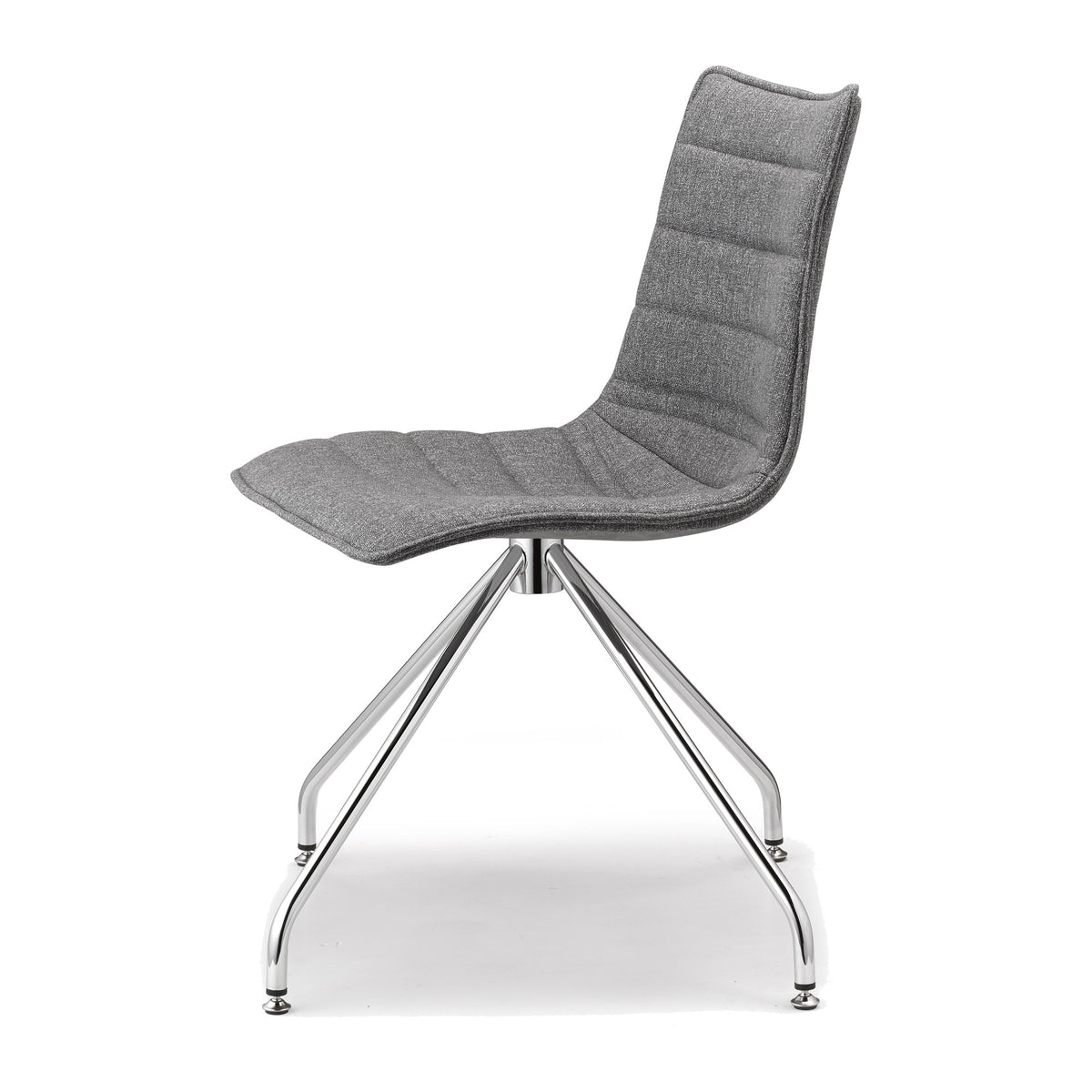 Sedia d'attesa ZEBRA POP su Trespolo Girevole Scab con struttura in acciaio girevole con alzata a gas colore grigio scuro melange, vista posteriore