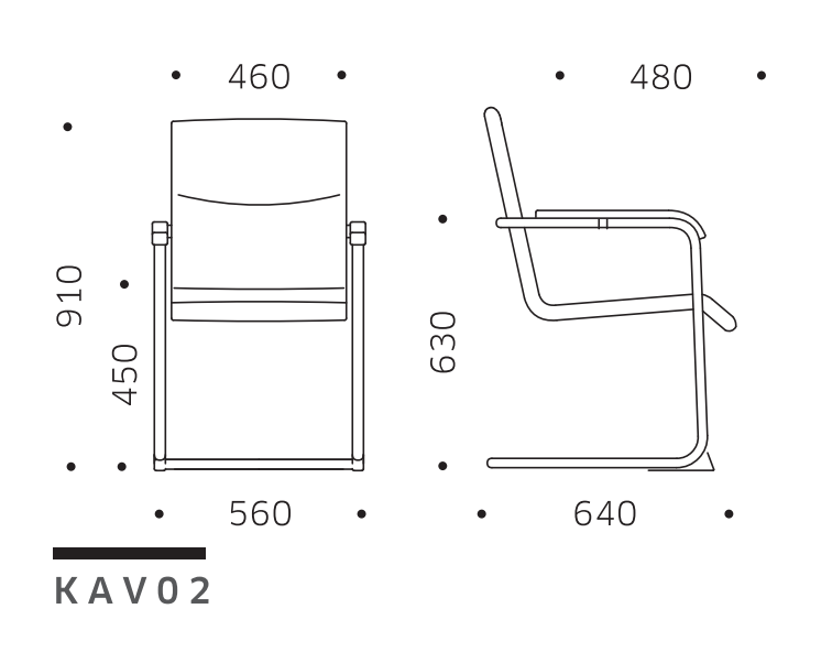 Sedia d'attesa AQABA QUICK GUEST (2 pz)