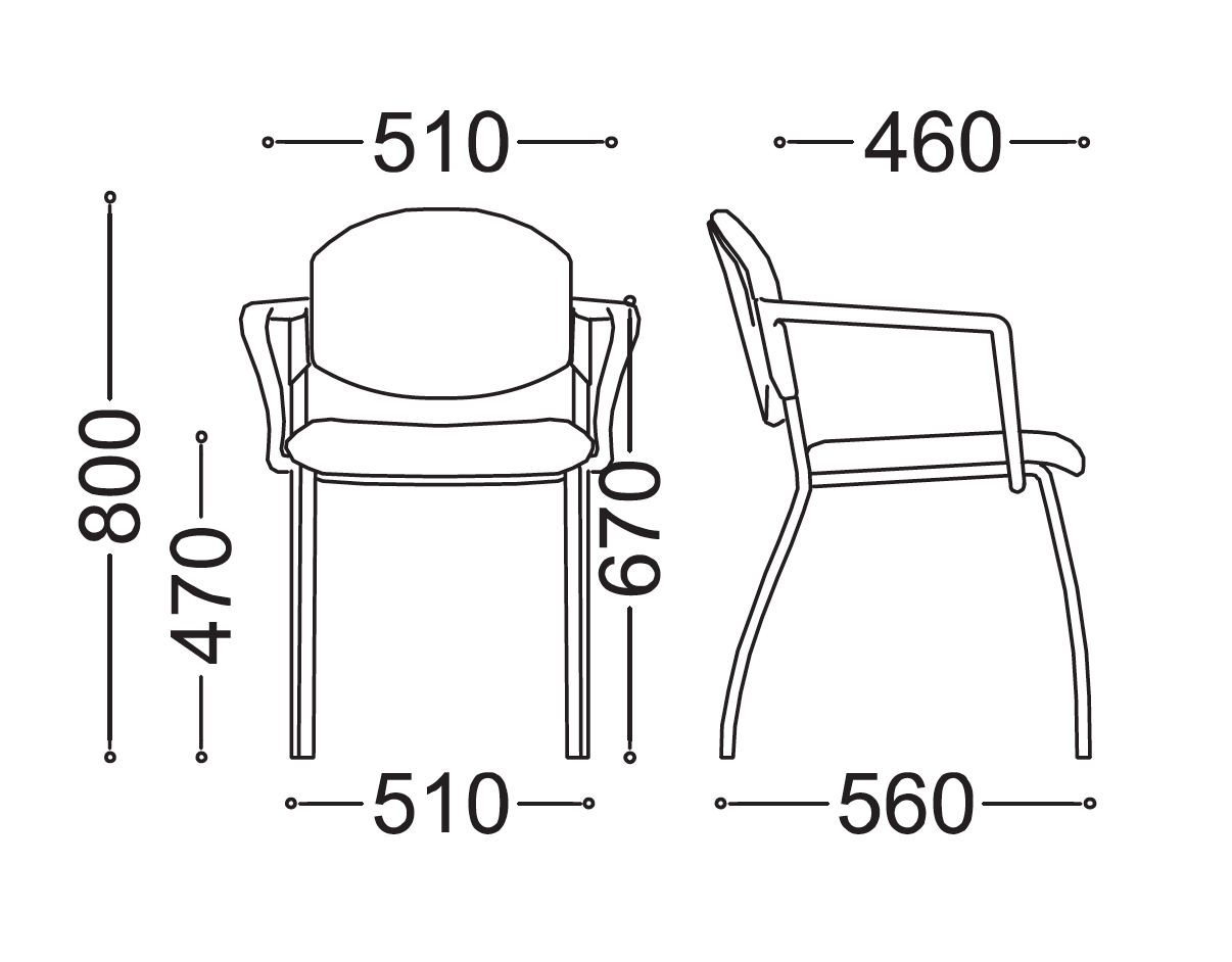 Sedia d'attesa T.R. 101 QUICK (2 pz)