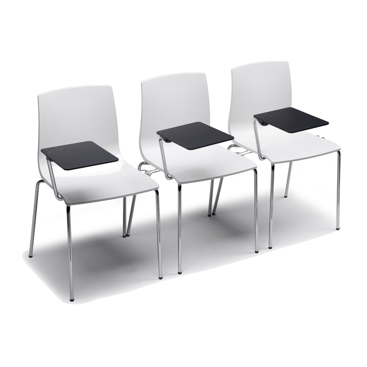 Sedia d'attesa ALICE CHAIR con Tavoletta Scab in tecnopolimero a 4 gambe, agganciate in fila
