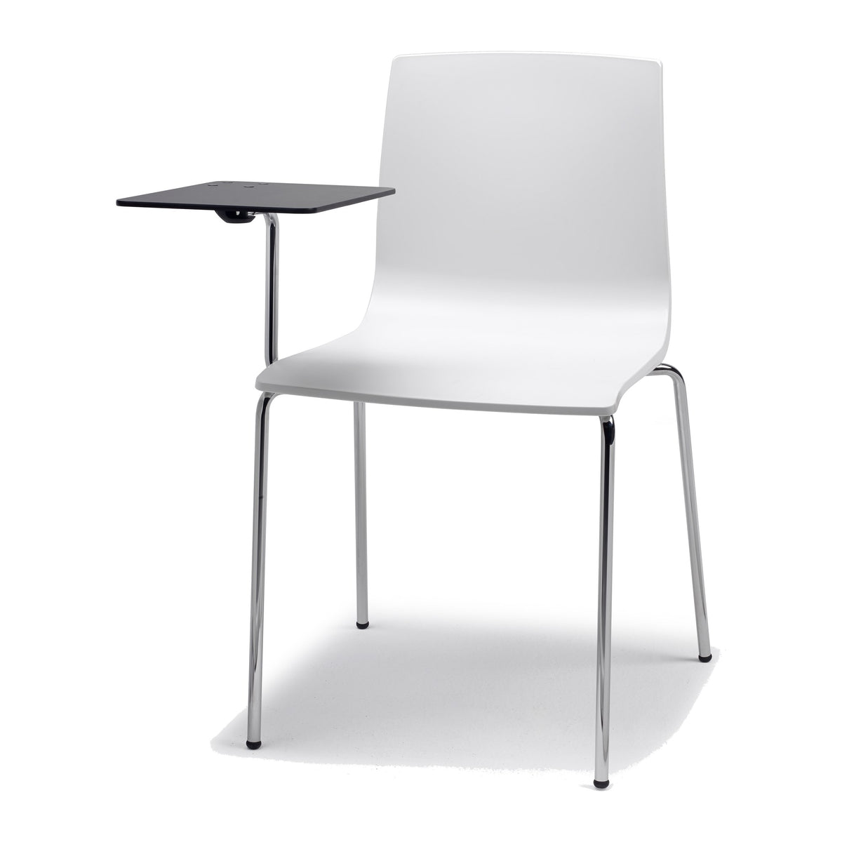 Sedia d'attesa ALICE CHAIR con Tavoletta Scab in tecnopolimero a 4 gambe colore lino