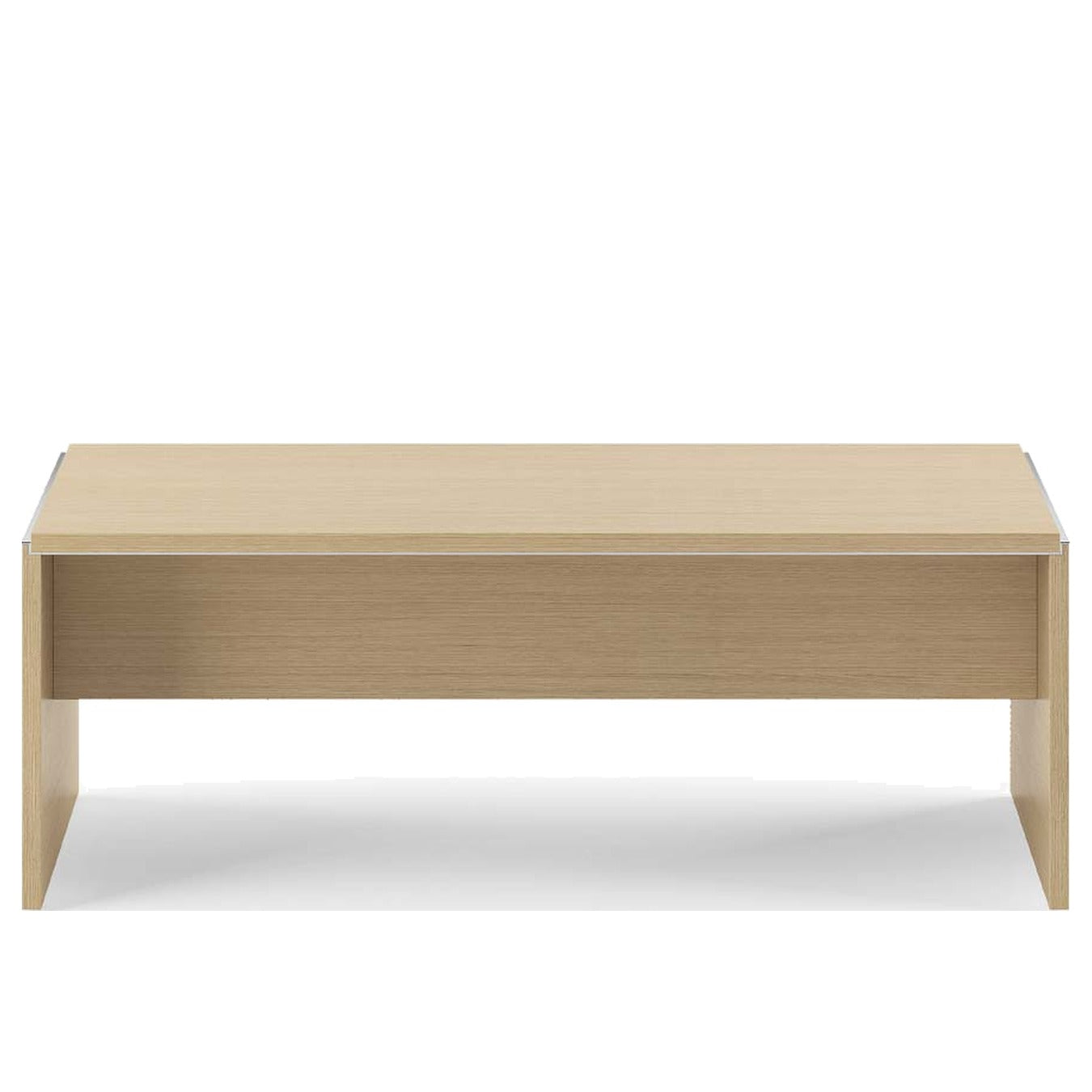 Scrivania ASSET Frezza con gambe pannellate in melaminico colore olmo chiaro