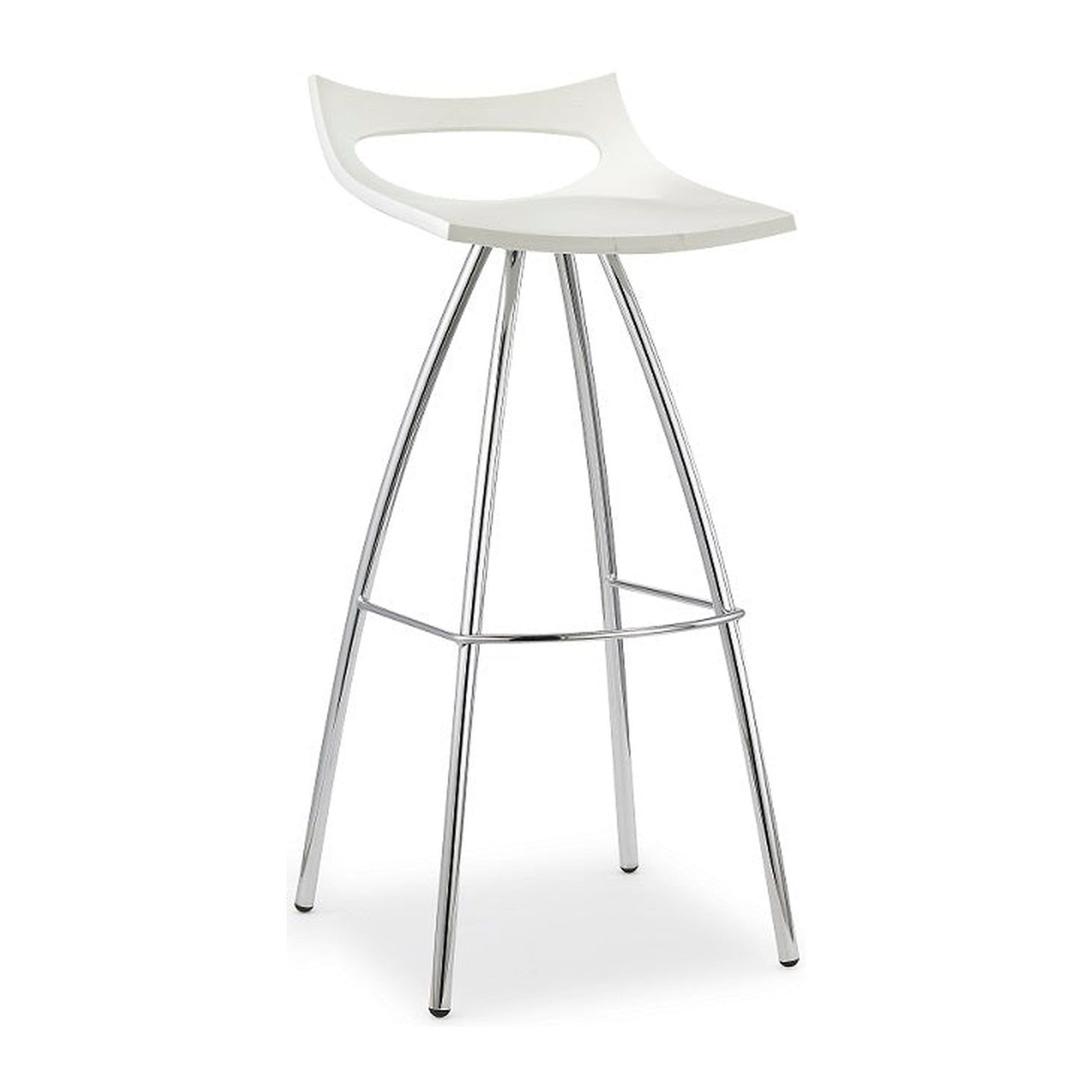 Sgabello DIABLITO Scab in tecnopolimero a 4 gambe colore lino