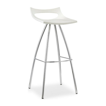 Sgabello DIABLITO Scab in tecnopolimero a 4 gambe colore lino