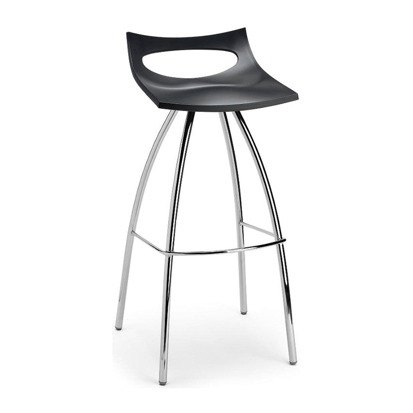 Sgabello DIABLITO Scab in tecnopolimero a 4 gambe colore antracite