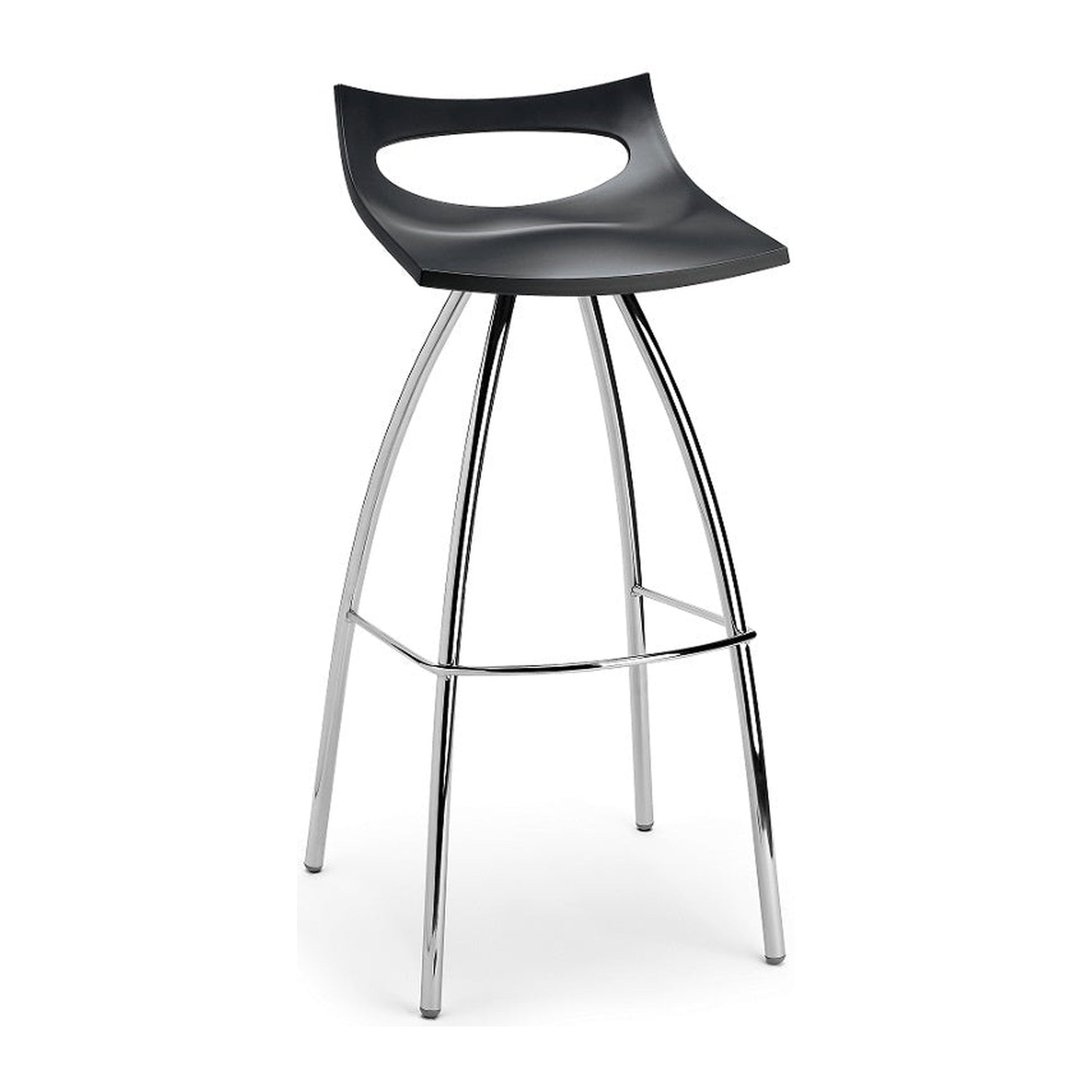Sgabello DIABLITO Scab in tecnopolimero a 4 gambe colore antracite