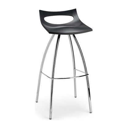 Sgabello DIABLITO Scab in tecnopolimero a 4 gambe colore antracite
