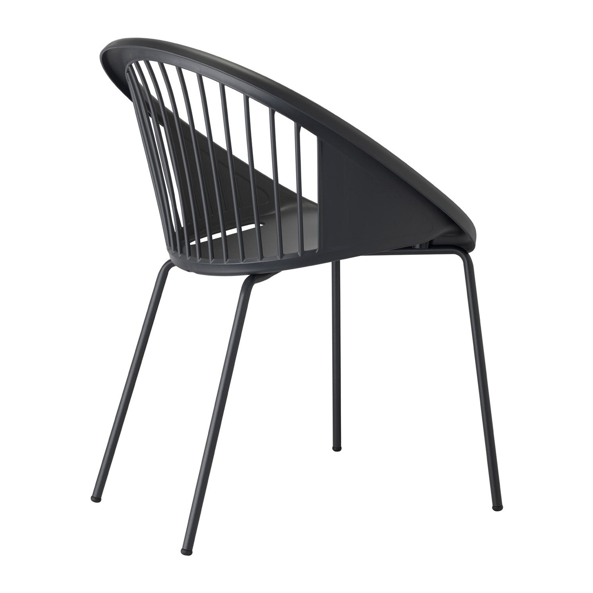 Sedia multiuso GIULIA Scab in tecnopolimero a 4 gambe colore antracite, vista 2