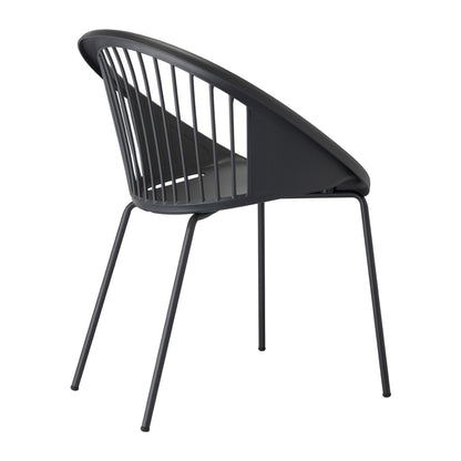 Sedia multiuso GIULIA Scab in tecnopolimero a 4 gambe colore antracite, vista 2