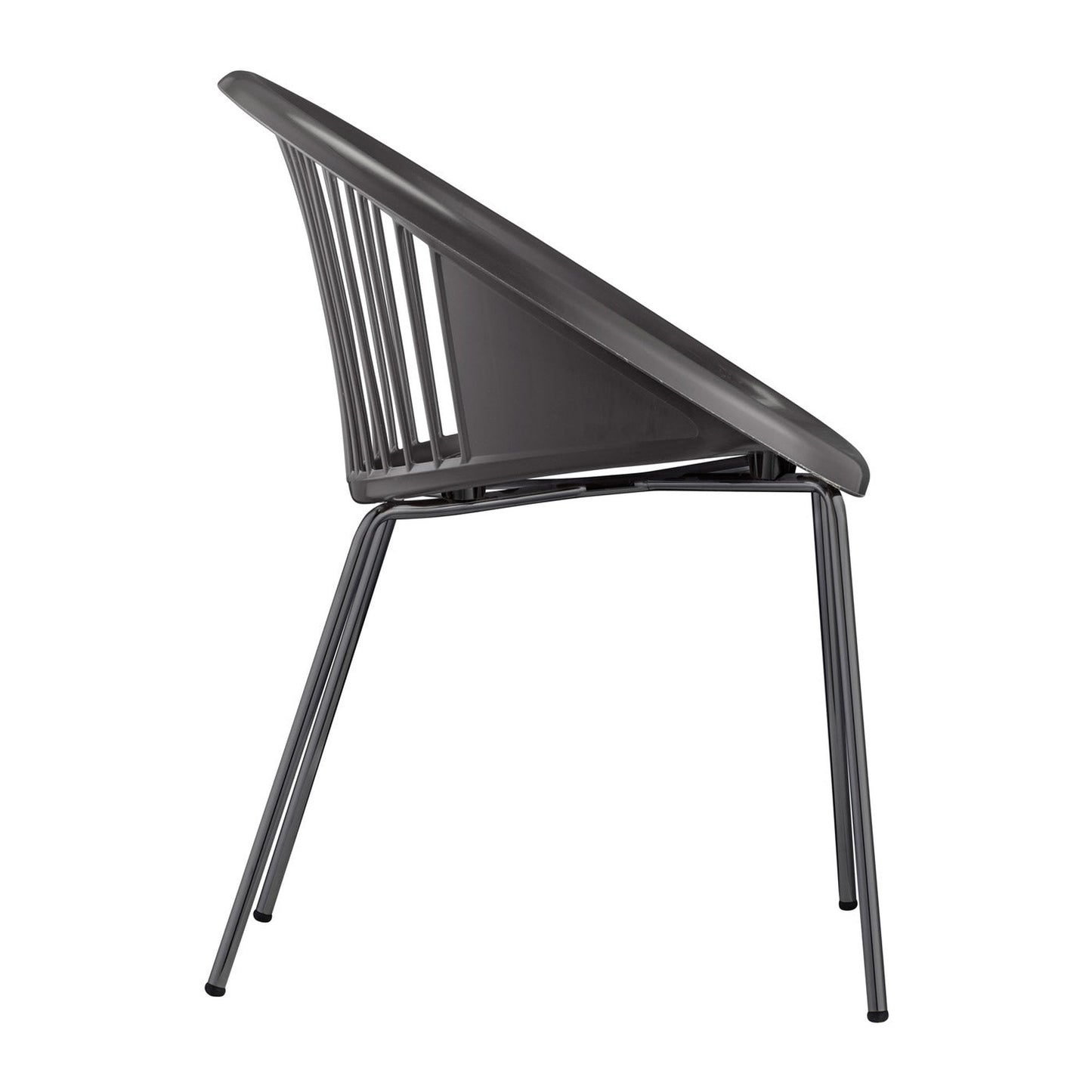 Sedia multiuso GIULIA Scab in tecnopolimero a 4 gambe colore antracite, vista 3