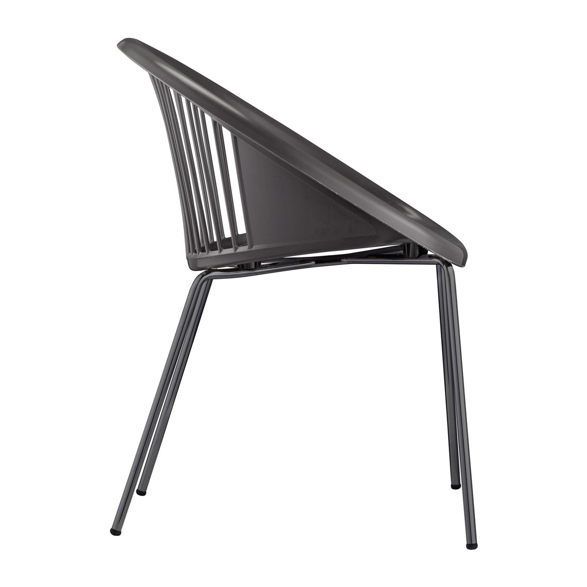 Sedia multiuso GIULIA Scab in tecnopolimero a 4 gambe colore antracite, vista 3