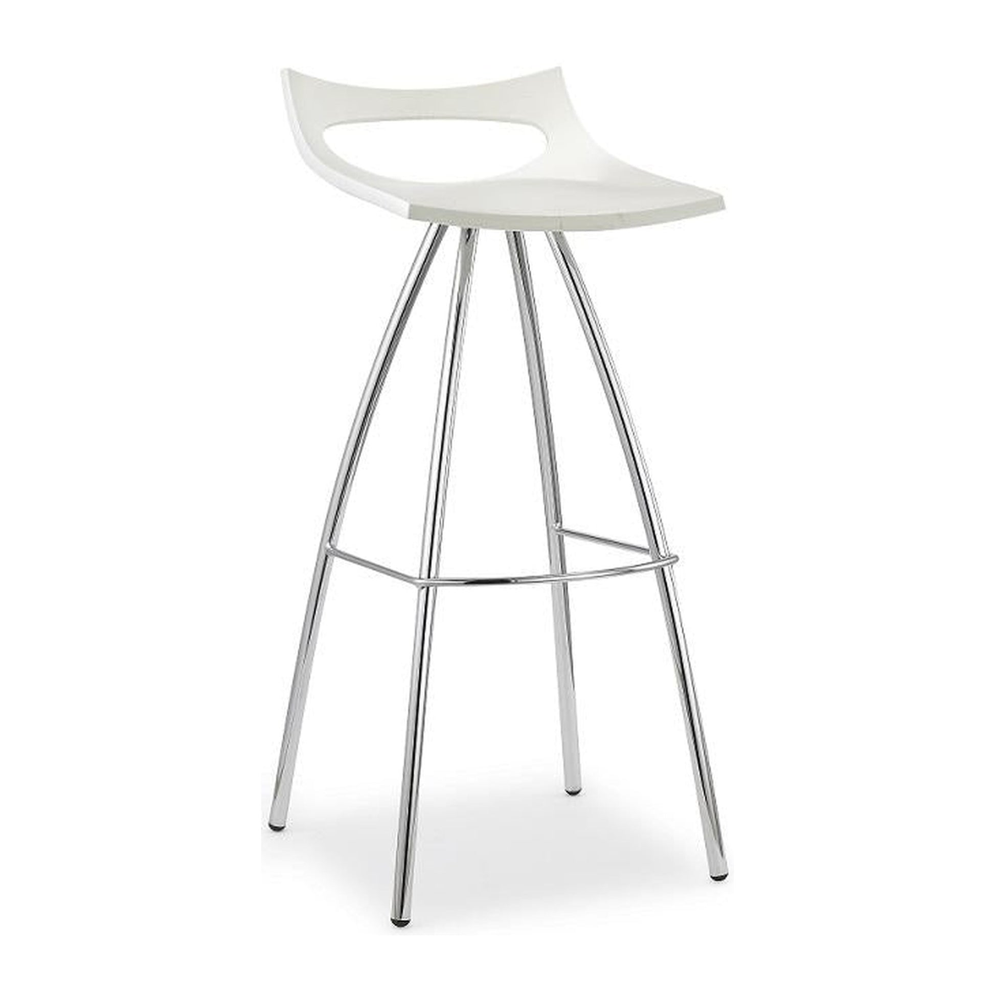 Sgabello DIABLITO Scab in tecnopolimero a 4 gambe colore lino