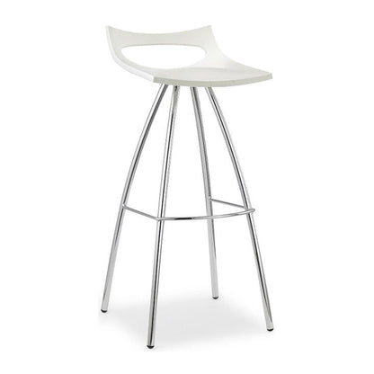 Sgabello DIABLITO Scab in tecnopolimero a 4 gambe colore lino