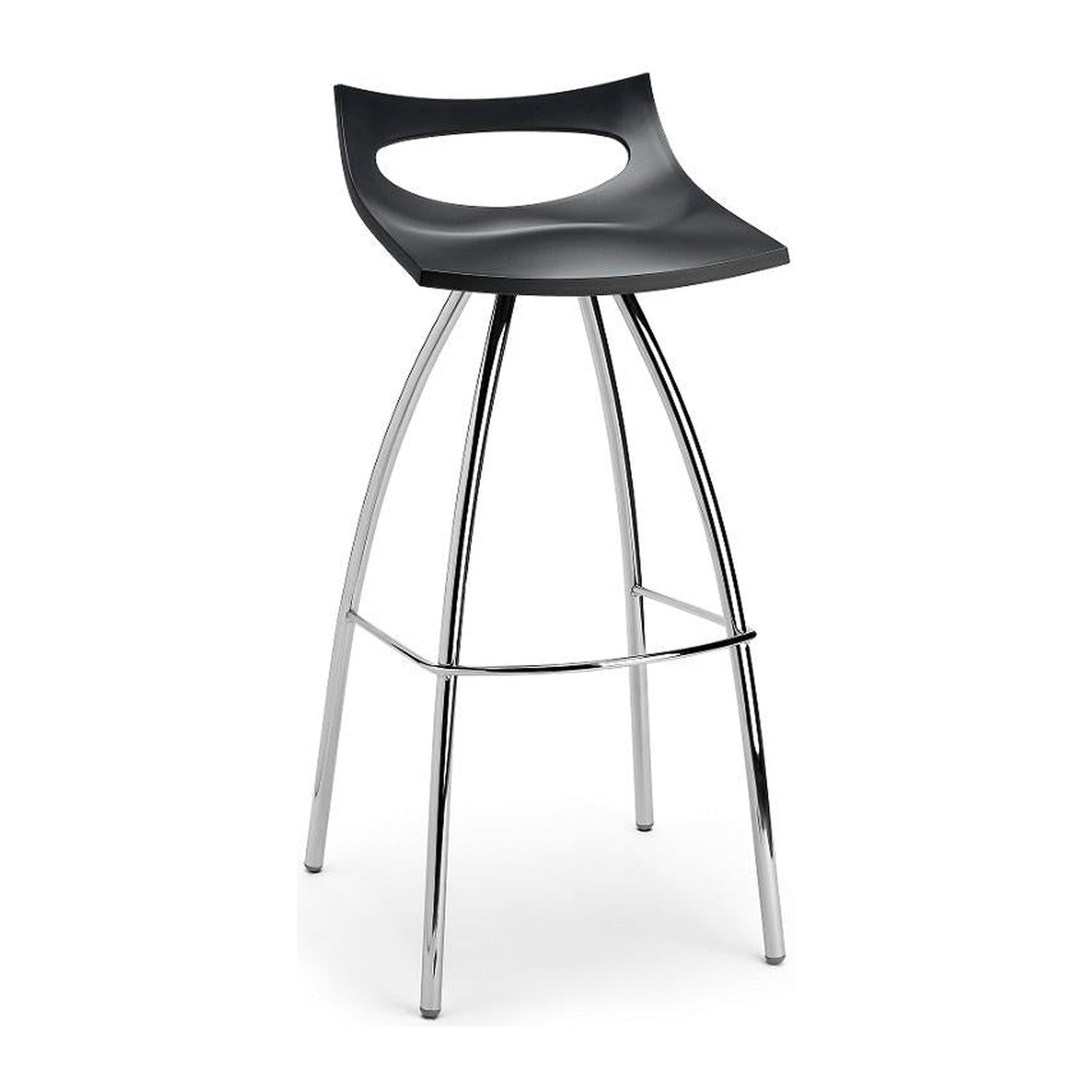 Sgabello DIABLITO Scab in tecnopolimero a 4 gambe colore antracite