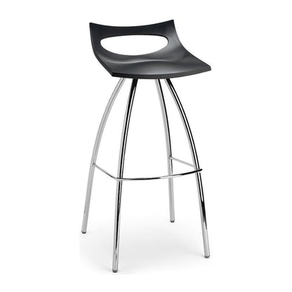 Sgabello DIABLITO Scab in tecnopolimero a 4 gambe colore antracite