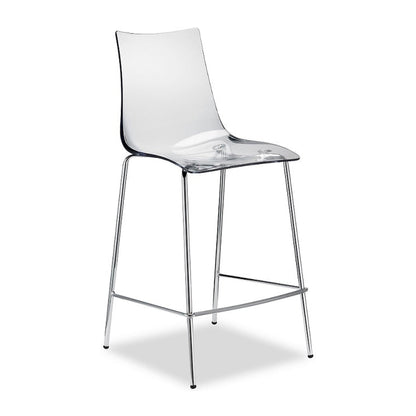 Sgabello ZEBRA ANTISHOCK Scab in policarbonato a 4 gambe colore trasparente — vista 2