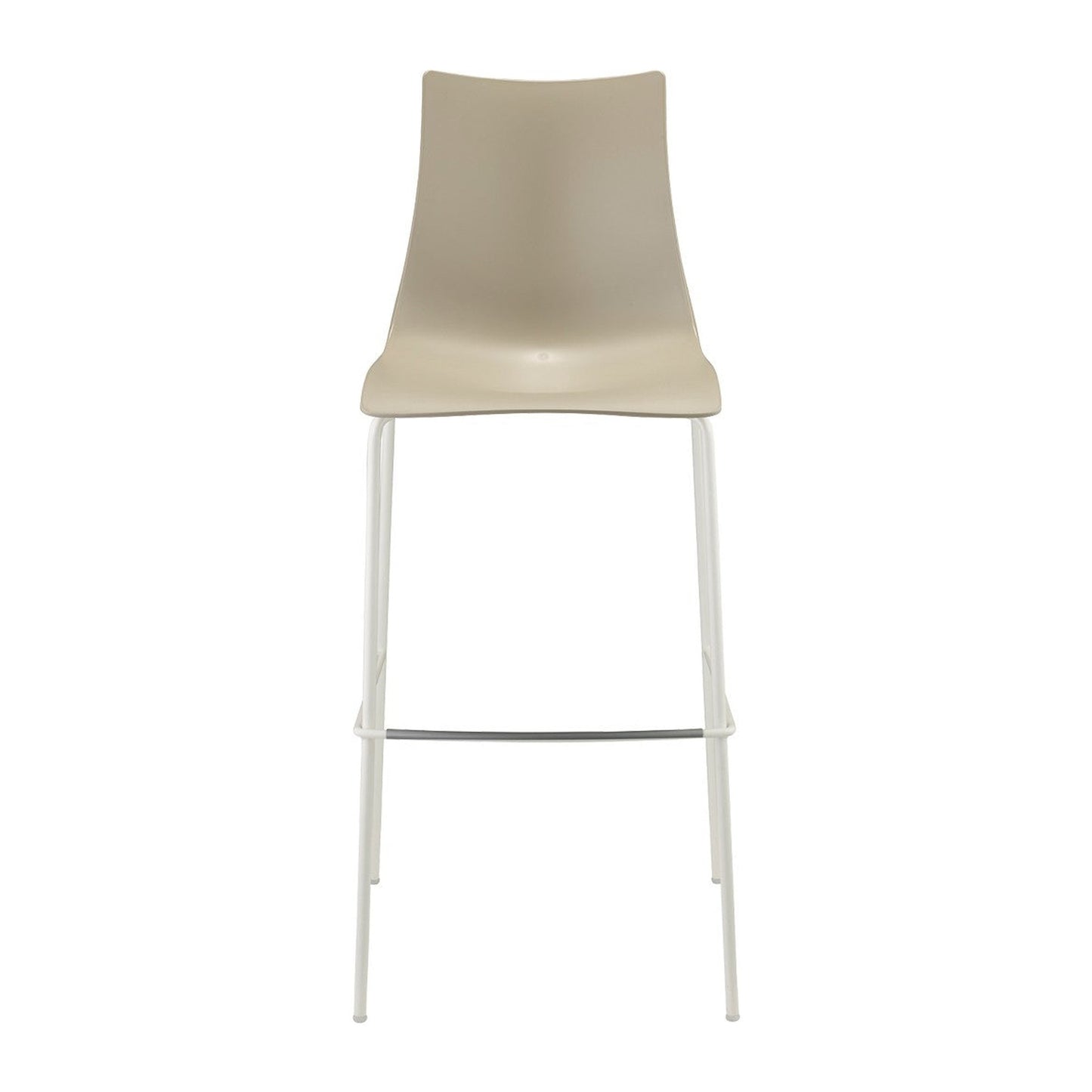 Sgabello ZEBRA TECNOPOLIMERO Scab in tecnopolimero a 4 gambe colore tortora