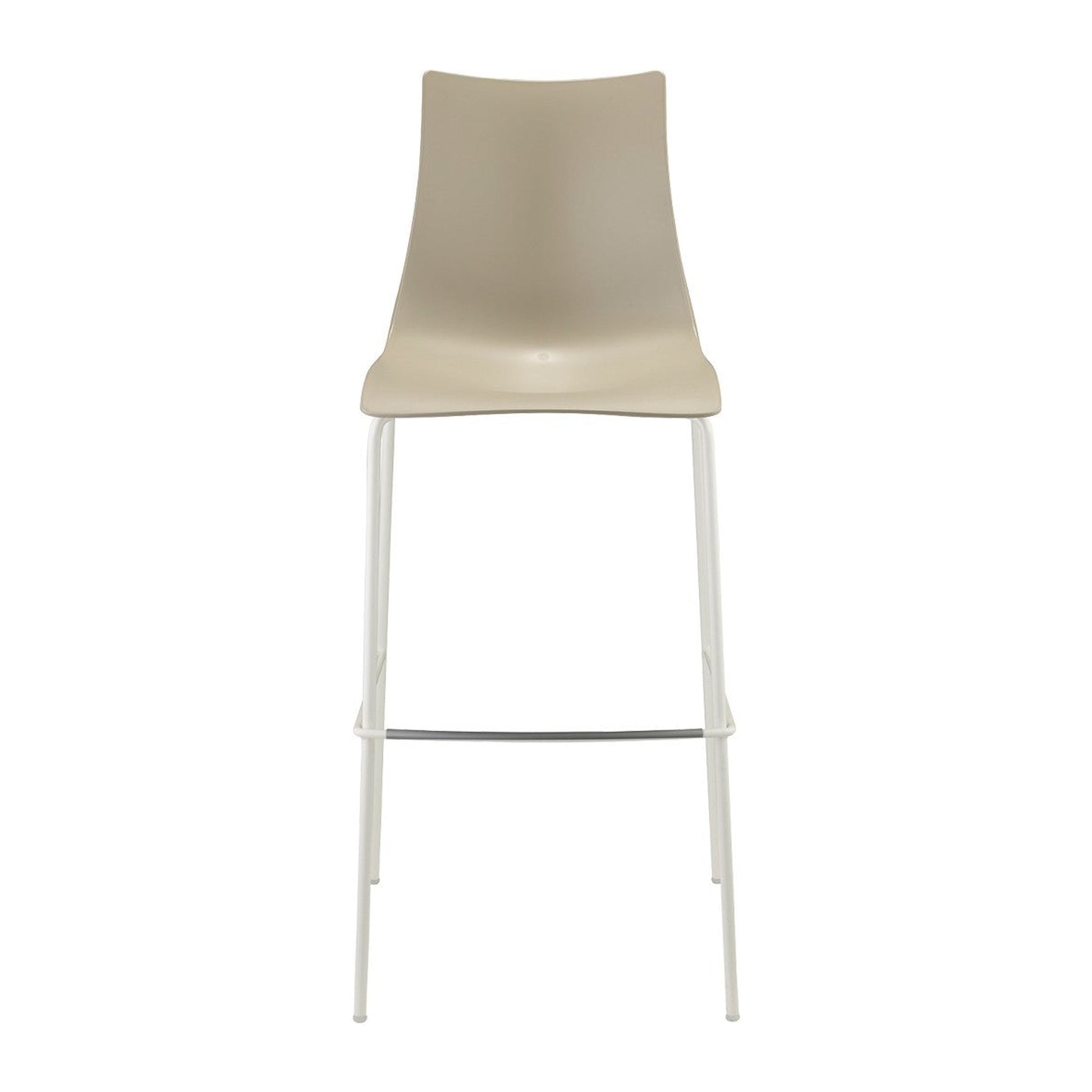 Sgabello ZEBRA TECNOPOLIMERO Scab in tecnopolimero a 4 gambe colore tortora