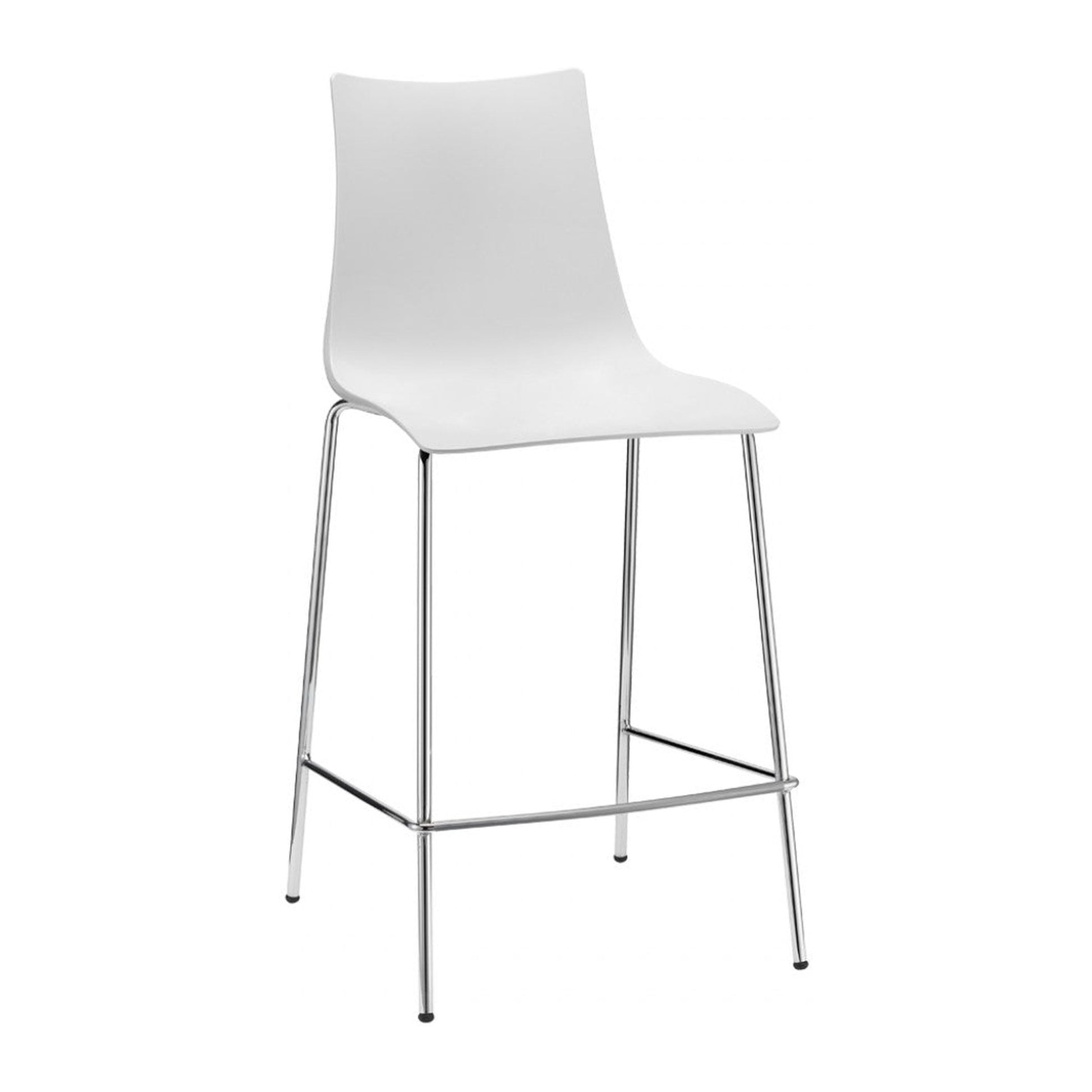 Sgabello ZEBRA TECNOPOLIMERO Scab in tecnopolimero a 4 gambe