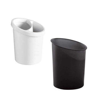 Cestini gettacarte HI-TECH di Caimi, bianco e nero