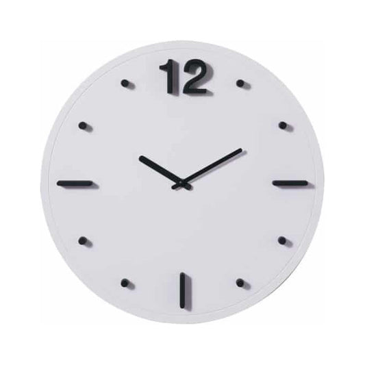 Orologio da parete OREDODICI di Caimi, quadrante bianco con numeri neri