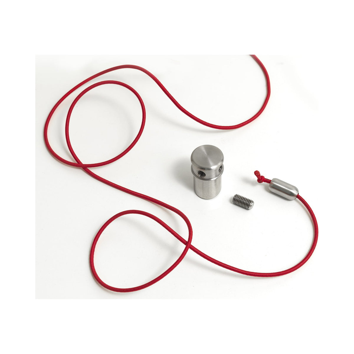 Corda elastica rossa SET di Caimi con attacco a vite in acciaio inox
