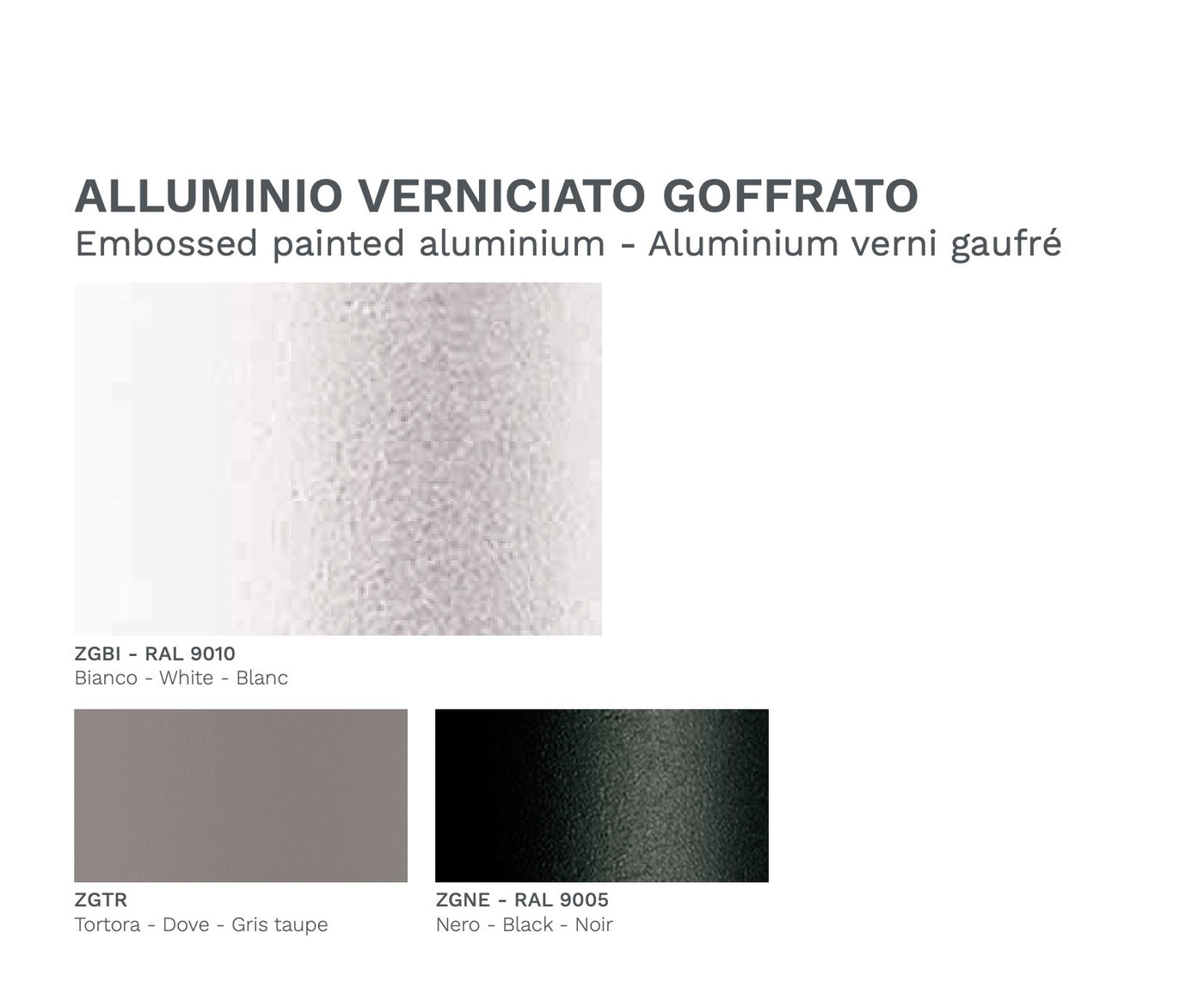 Alluminio verniciato goffrato
