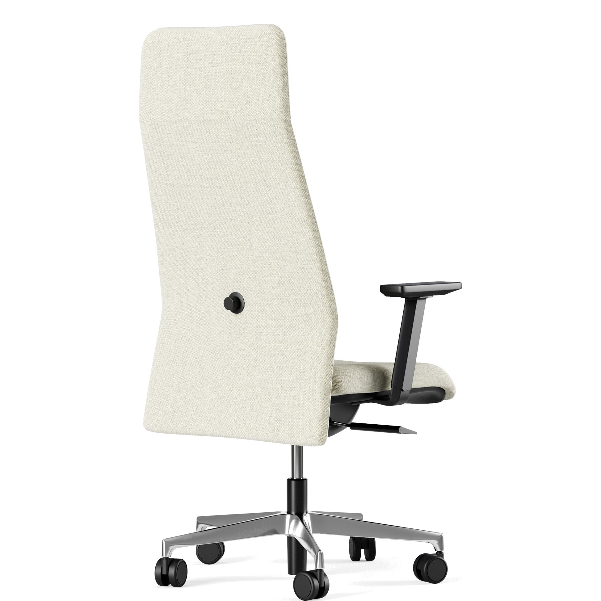 Sedia Direzionale DEVA Similpelle Frezza vista posteriore dello schienale alto colore bianco