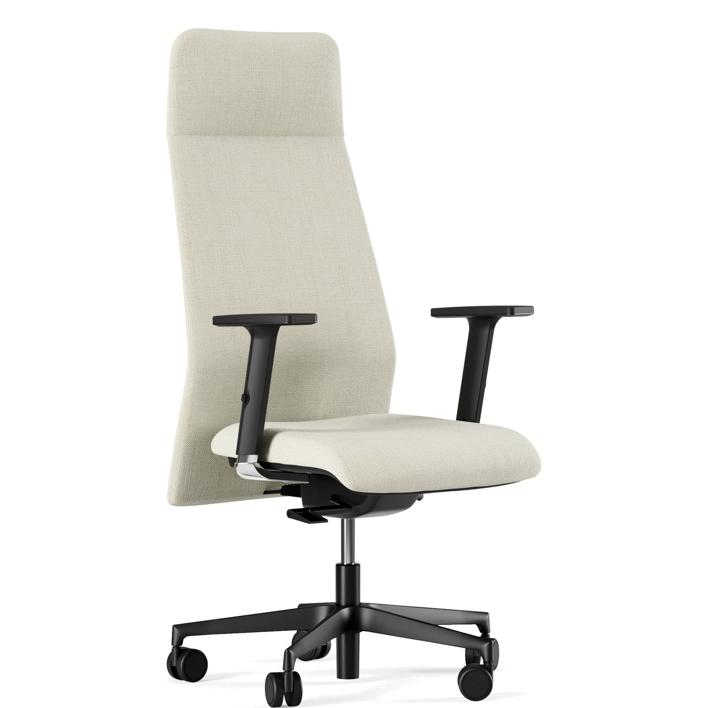 Sedia Direzionale DEVA Similpelle Frezza tre quarti con base a 5 razze in alluminio colore bianco