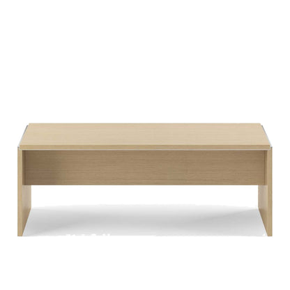 Scrivania ASSET Frezza con piano e fianchi in melaminico rovere chiaro