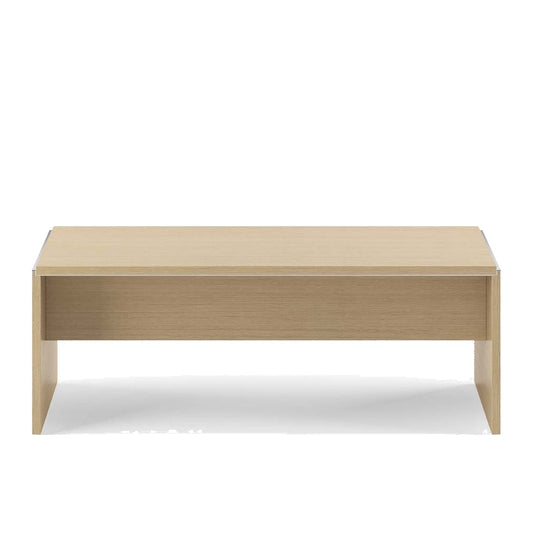 Scrivania ASSET Frezza con piano e fianchi in melaminico rovere chiaro