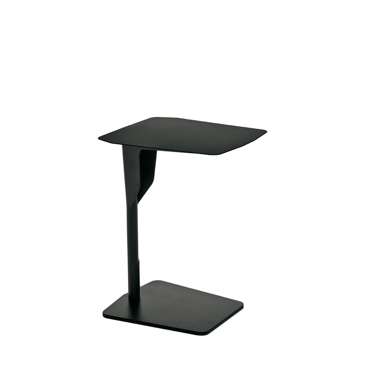 Tavolino ELLE METAL TABLE Frezza in metallo verniciato nero con piano rettangolare