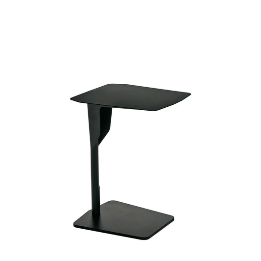 Tavolino ELLE METAL TABLE Frezza in metallo verniciato nero con piano rettangolare