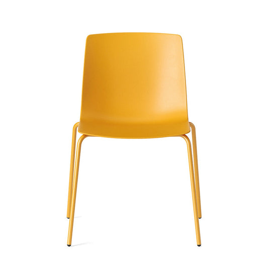 Sedia YO PLASTIC Frezza gialla con telaio a quattro gambe