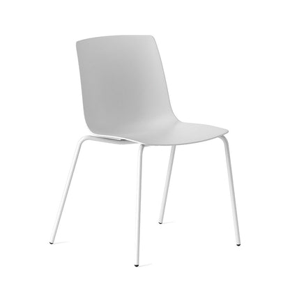 Sedia YO PLASTIC Frezza bianca con telaio a quattro gambe