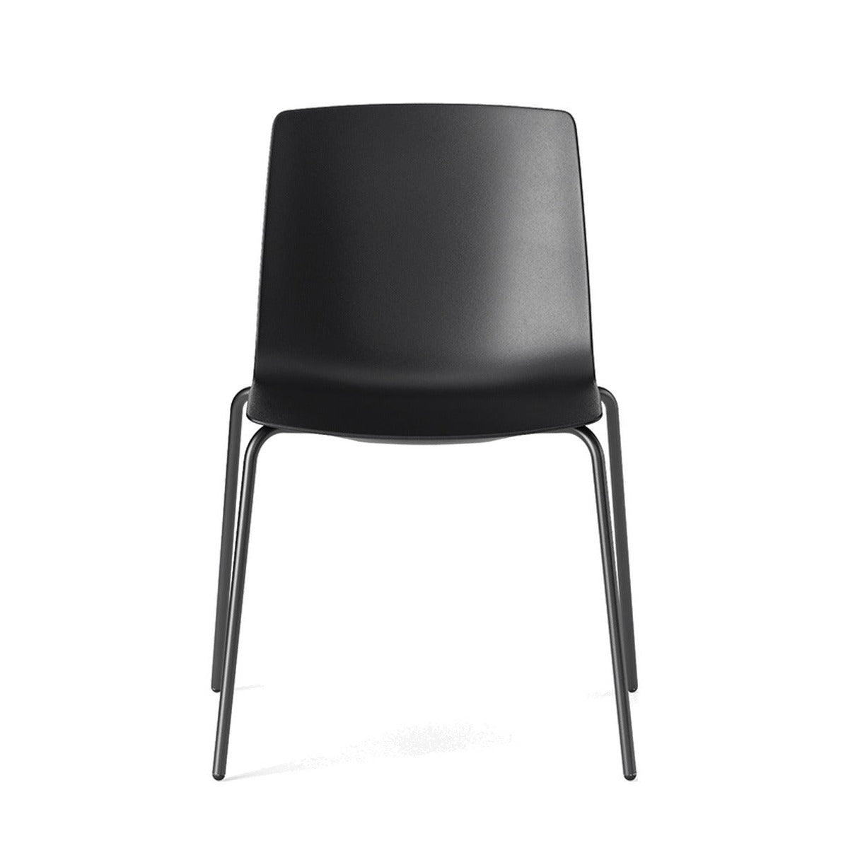 Sedia YO PLASTIC Frezza nera con telaio a quattro gambe