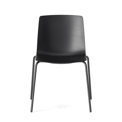 Sedia YO PLASTIC Frezza nera con telaio a quattro gambe