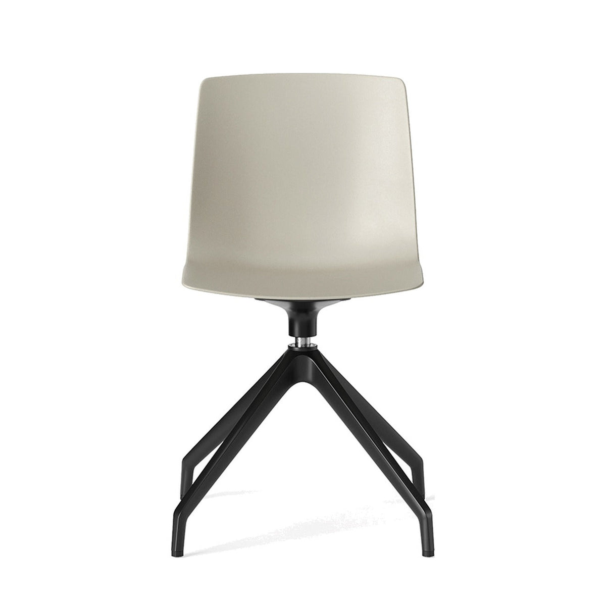Sedia YO PLASTIC Frezza tortora con base piramidale a quattro razze