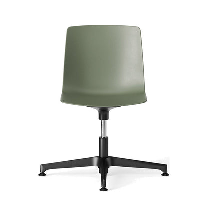 Sedia YO PLASTIC Frezza verde con base a quattro razze su piedini