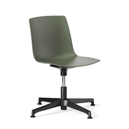Sedia YO PLASTIC Frezza verde girevole con base nera