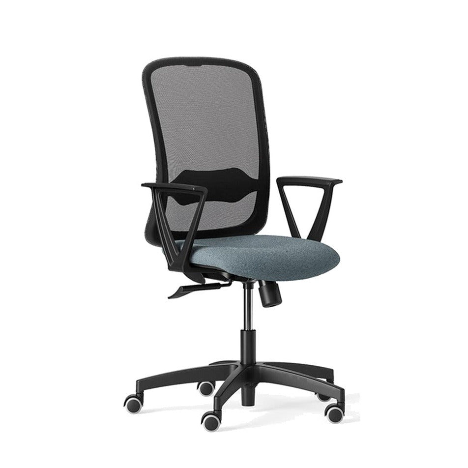 Sedia Operativa TAKK Black Mesh Frezza con schienale in rete girevole con alzata a gas colore grigio — vista 2