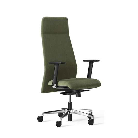 Sedia Direzionale DEVA Tessuto Frezza in tessuto girevole con alzata a gas colore verde