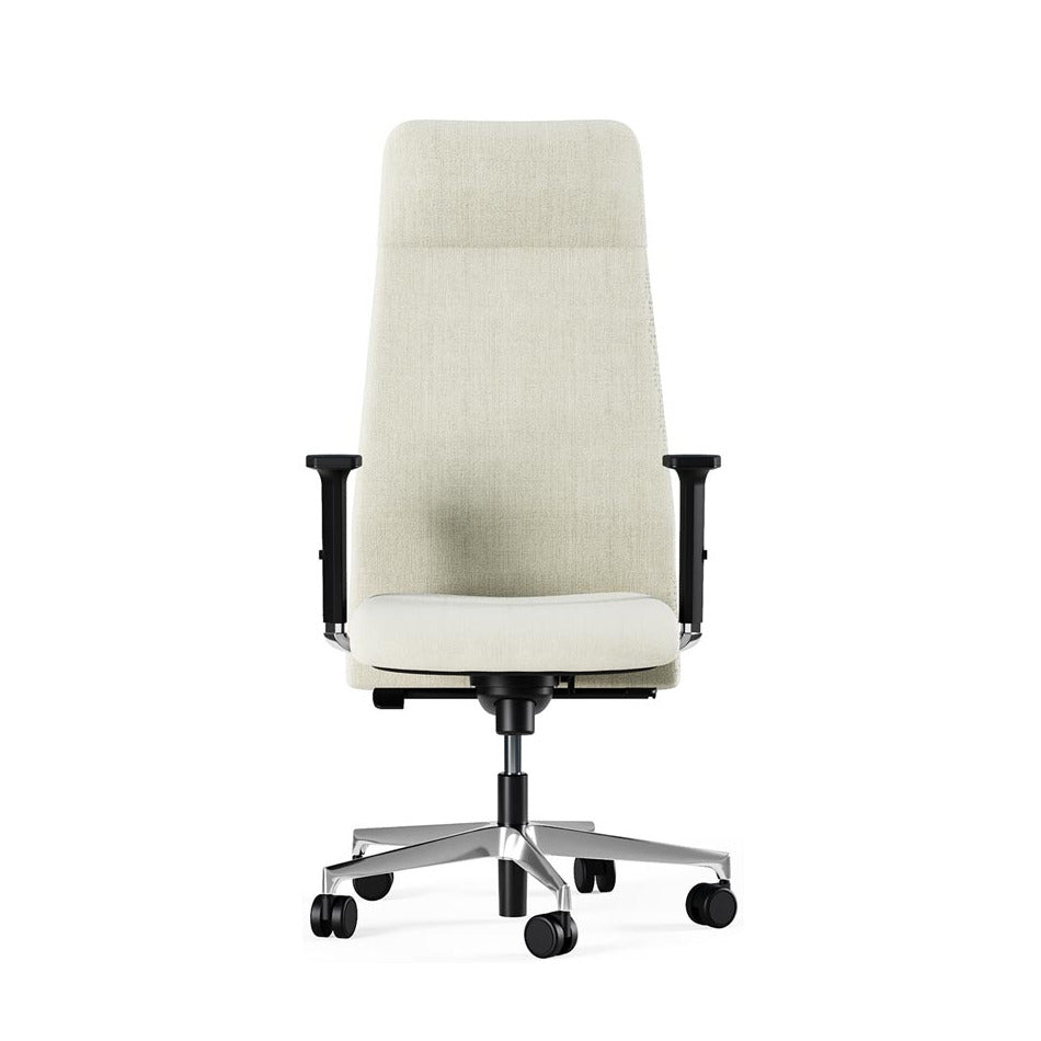 Sedia Direzionale DEVA Tessuto Frezza in tessuto girevole con alzata a gas colore bianco