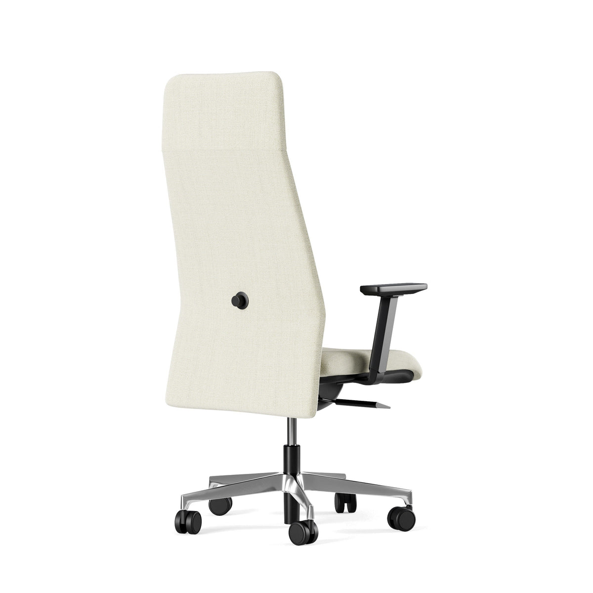 Sedia Direzionale DEVA Similpelle Frezza vista posteriore dello schienale alto colore bianco