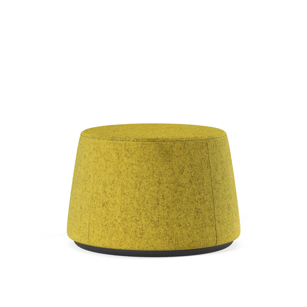 Pouf C1.8 Frezza MEDIUM Ø 70 cm conico, rivestimento giallo, su fondo bianco