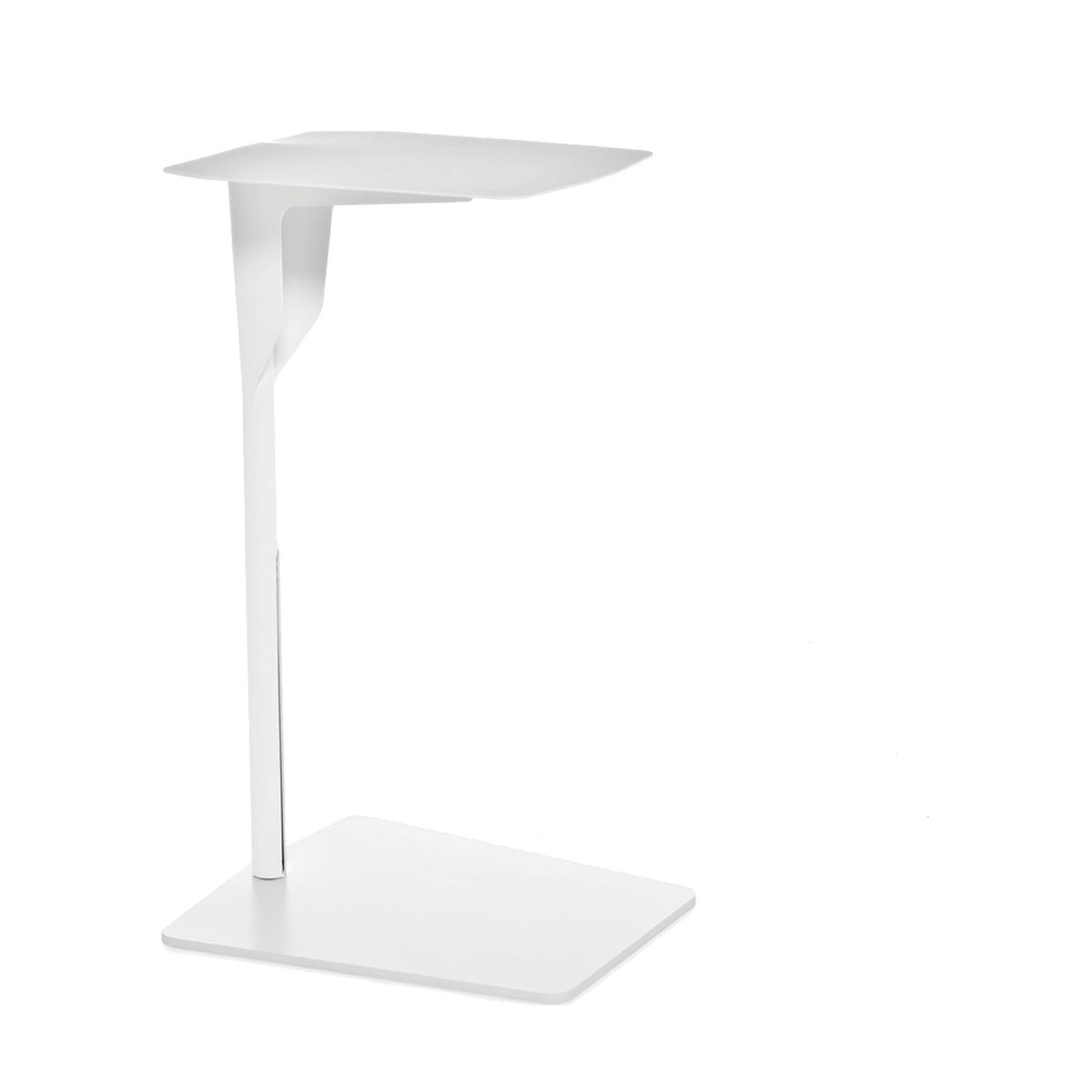 Tavolino ELLE Metal Table Frezza bianco alto 65 cm su fondo bianco