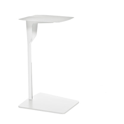 Tavolino ELLE Metal Table Frezza bianco alto 65 cm su fondo bianco