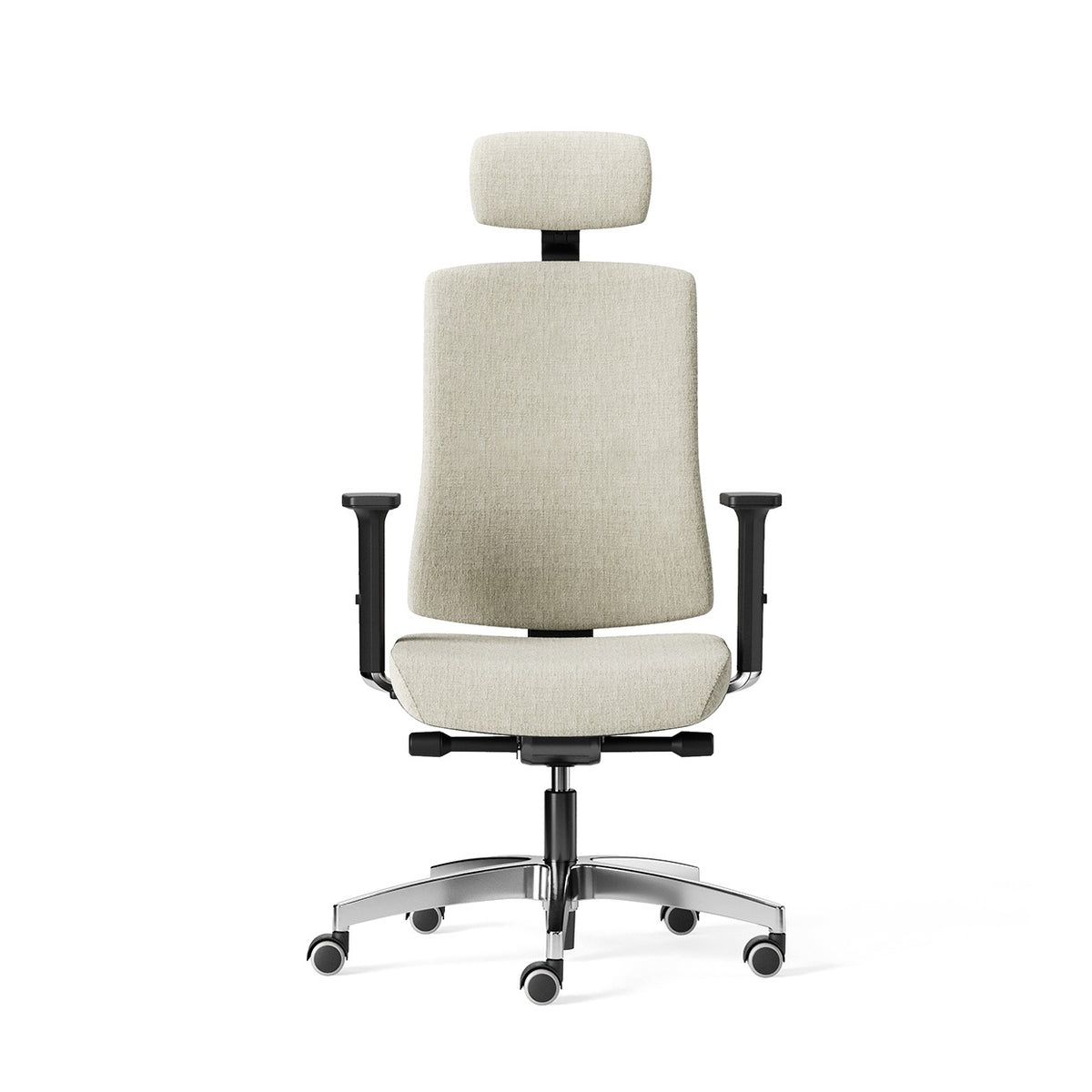 KIKU Black Fabric Frezza con poggiatesta, vista frontale