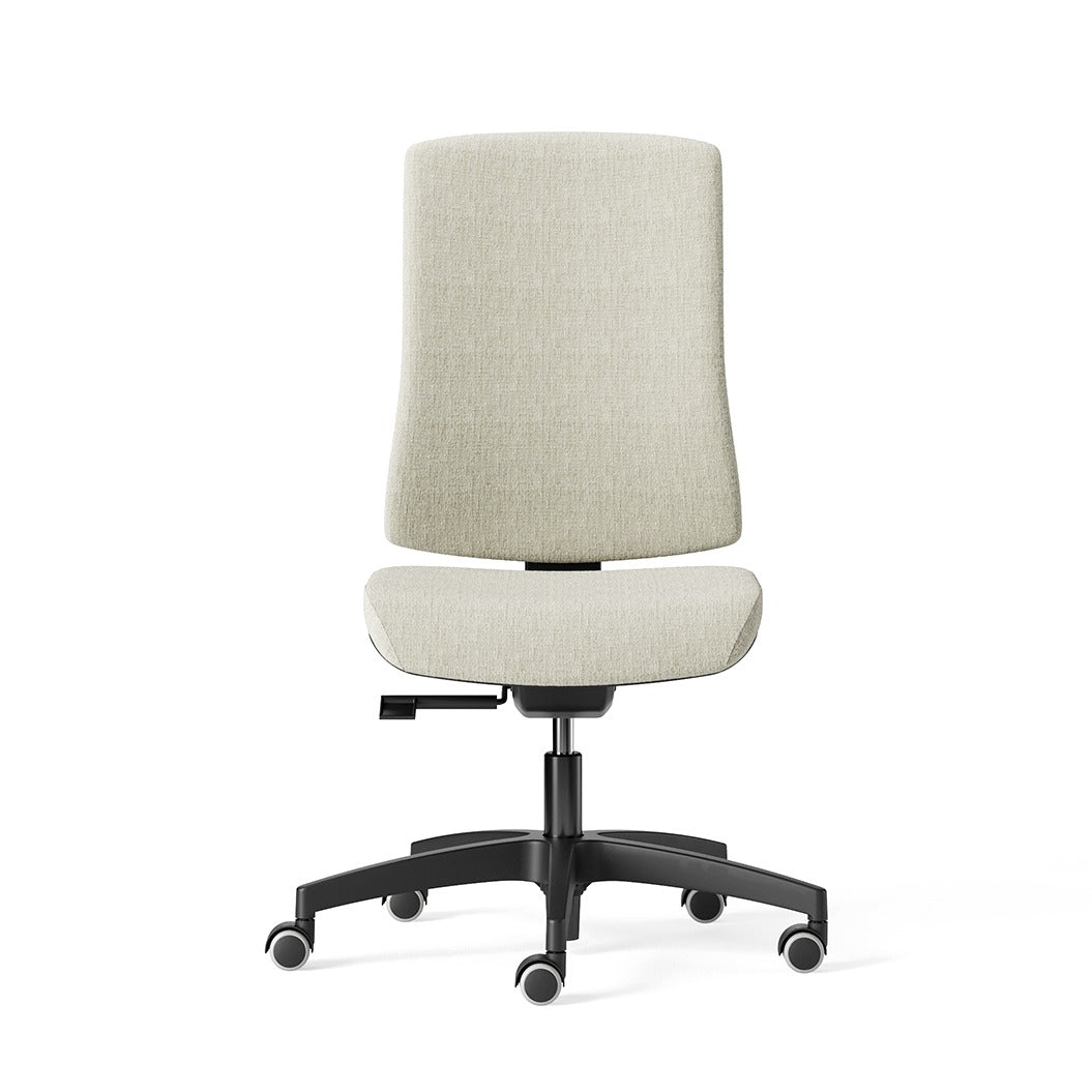 KIKU Black Fabric Frezza senza braccioli, base in nylon nero